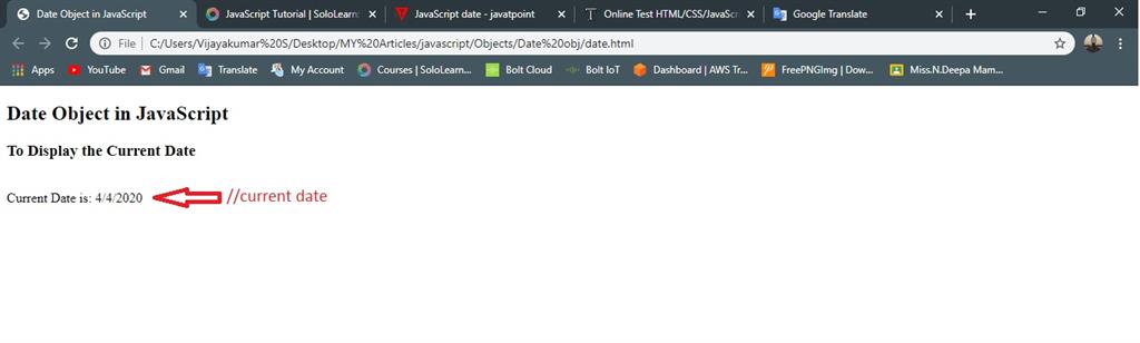 How To Create Date And Math Object In JavaScript